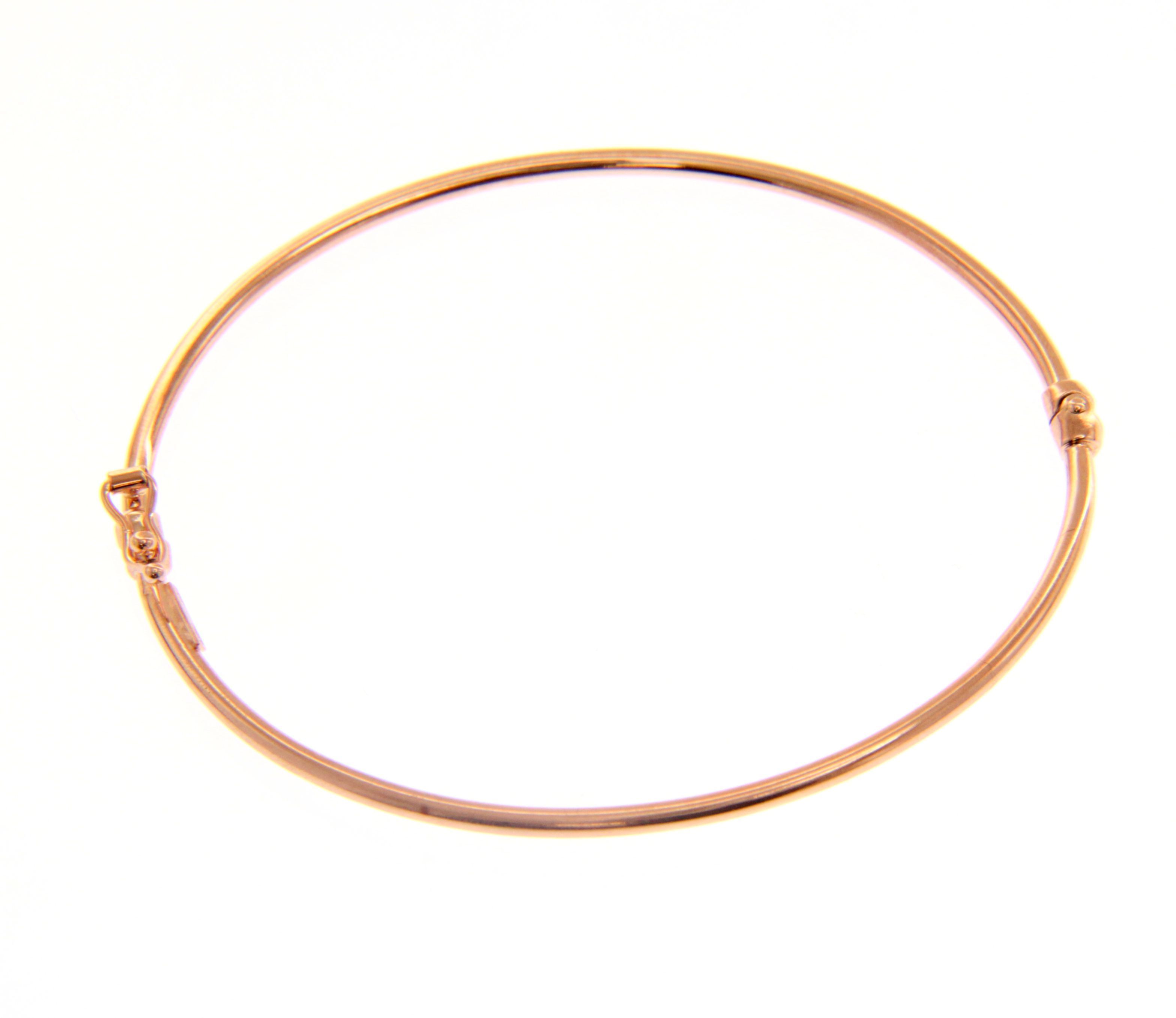 Rose gold oval bracelet with clasp k14 (code S210433)